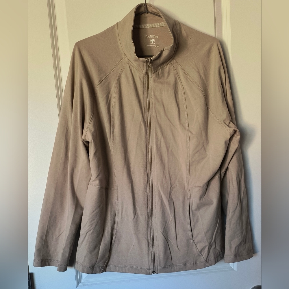 Reitmans Beige Yoga Life Collar Light Jacket